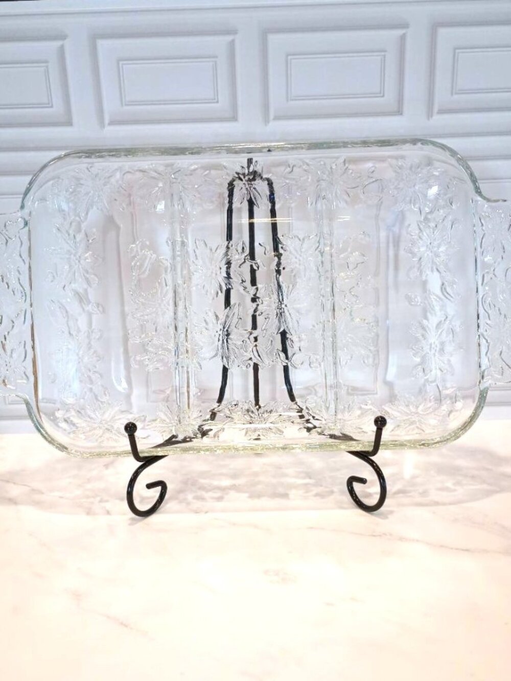 PRINCESS HOUSE FANTASIA 534 3 SECTION CRYSTAL CLEAR RELISH TRAY 1990s EUC